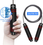 Blukar K9901 Speed Jump Rope Adjustable Steel Wire with Ball Bearings Red
