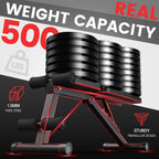 PASYOU Adjustable Weight Bench 500 Lbs Capacity Foldable Incline Decline