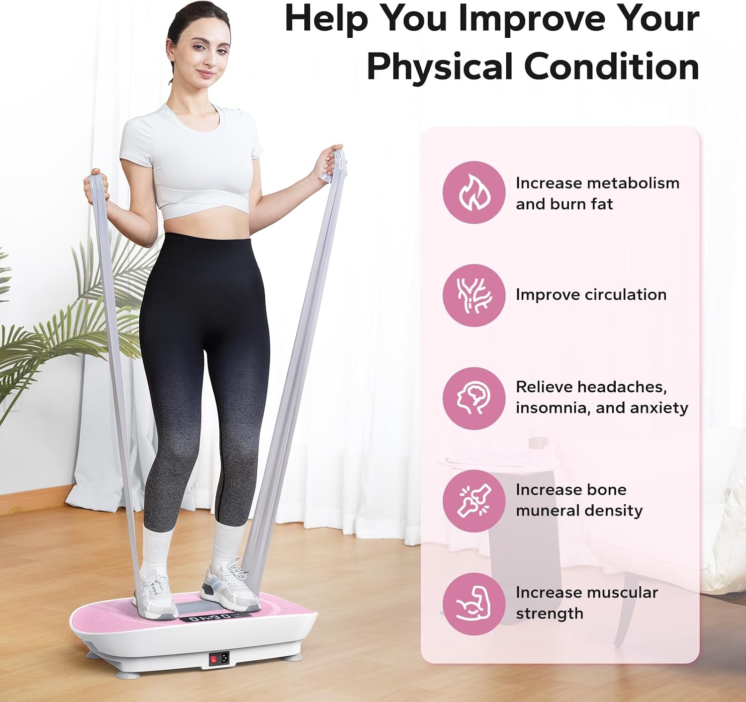 Merach MR-2398P1 Vibration Plate Exercise Machine 300 Lbs
