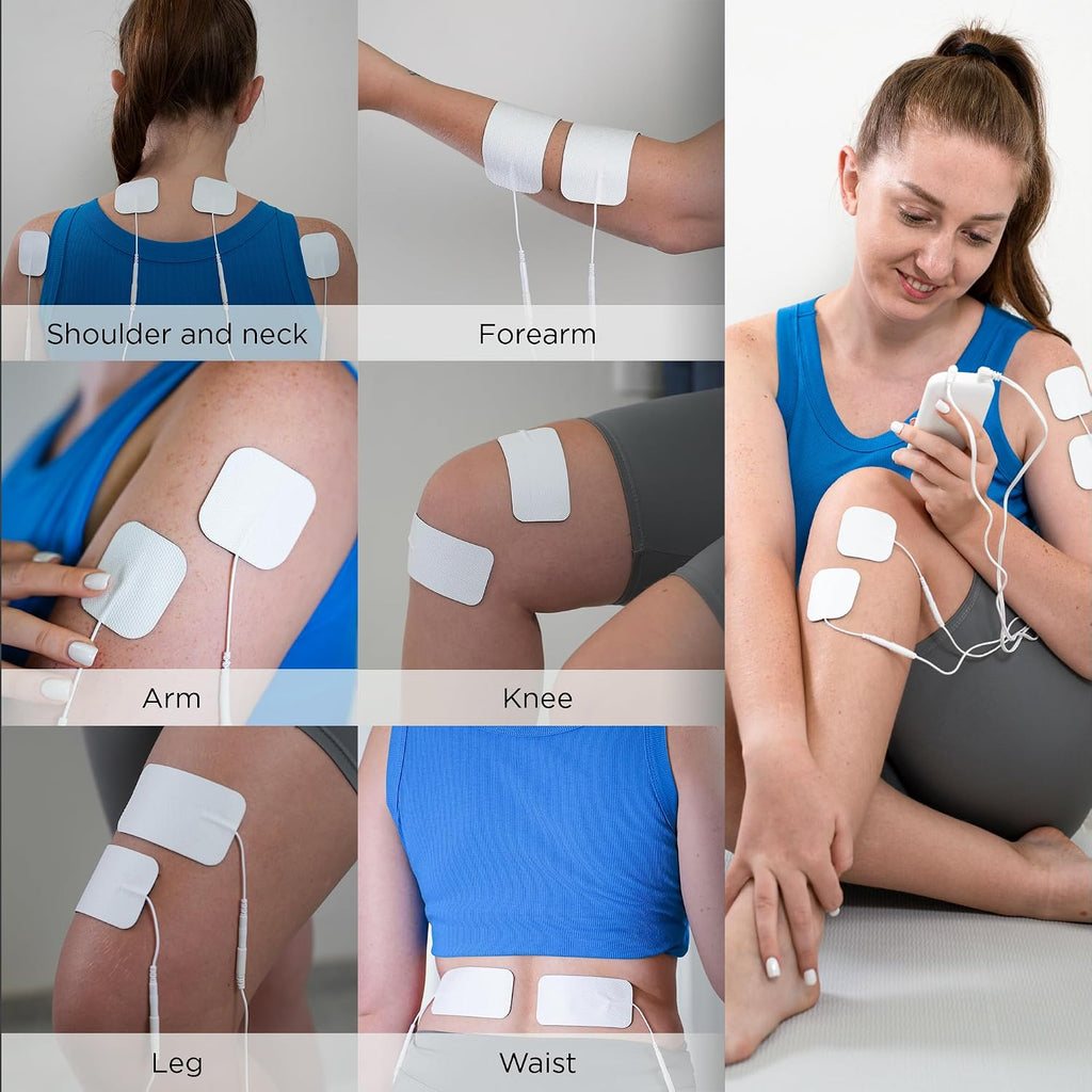 Kongzee AS9026 4-in-1 TENS Unit EMS Muscle Stimulator Rechargeable White