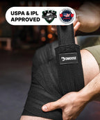 DMoose Fitness KW-003 USPA Approved 78" Knee Wraps for Weightlifting Black (Pair)