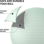 PROIRON Anti-Burst Exercise Ball 65cm Green Supports 500kg