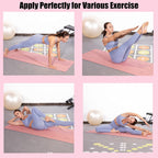 Herui Technology Alignment Lines Yoga Mat 72x24x0.24 Inch Pink