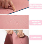 Herui Technology Alignment Lines Yoga Mat 72x24x0.24 Inch Pink