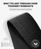 DMoose Fitness KW-003 USPA Approved 78" Knee Wraps for Weightlifting Black (Pair)
