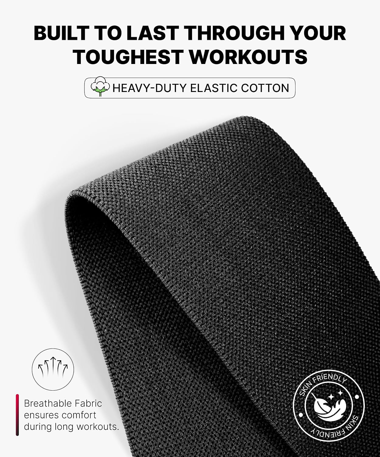 DMoose Fitness KW-003 USPA Approved 78" Knee Wraps for Weightlifting Black (Pair)