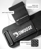 DMoose Fitness Weight Lifting Hooks with Thick Wrist Padding Black (Pair)