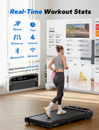 MERACH 3-in-1 Walking Pad Treadmill | 2.75HP Under-Desk Home Gym | Remote Control & LED Display