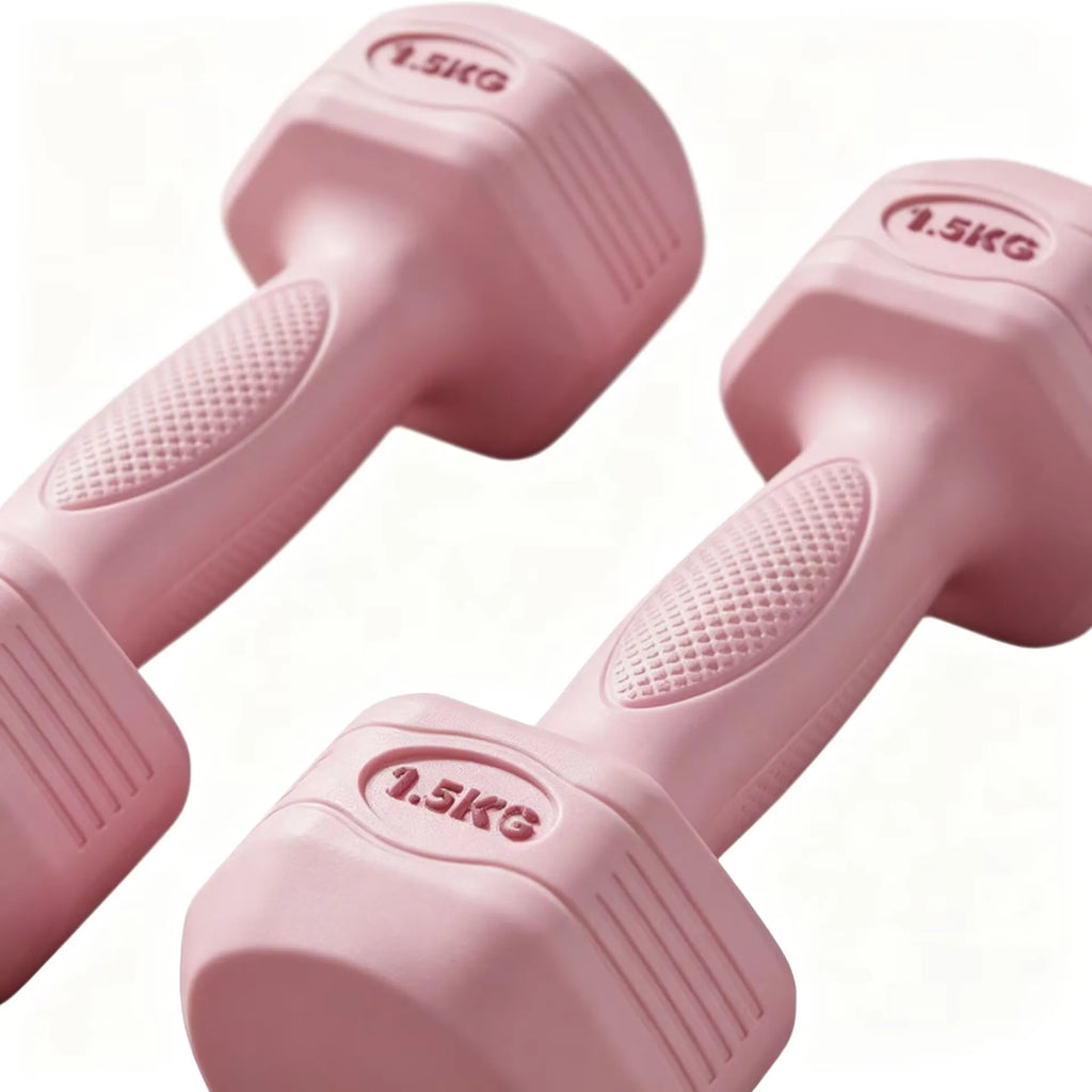 Hex Dumbbell Set 1-4kg Solid Anti-Slip Hand Weights for Women Beginners