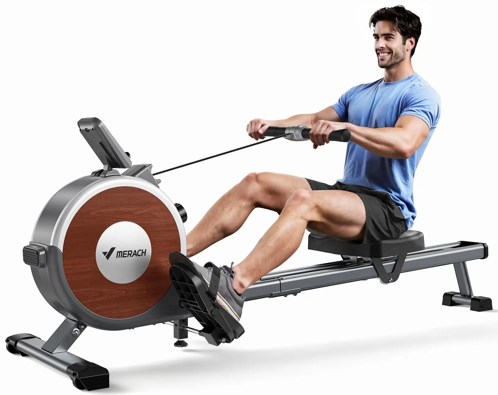 MERACH R02 Magnetic Rowing Machine 16 Levels Resistance 350lb Capacity