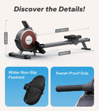 MERACH R02 Magnetic Rowing Machine 16 Levels Resistance 350lb Capacity