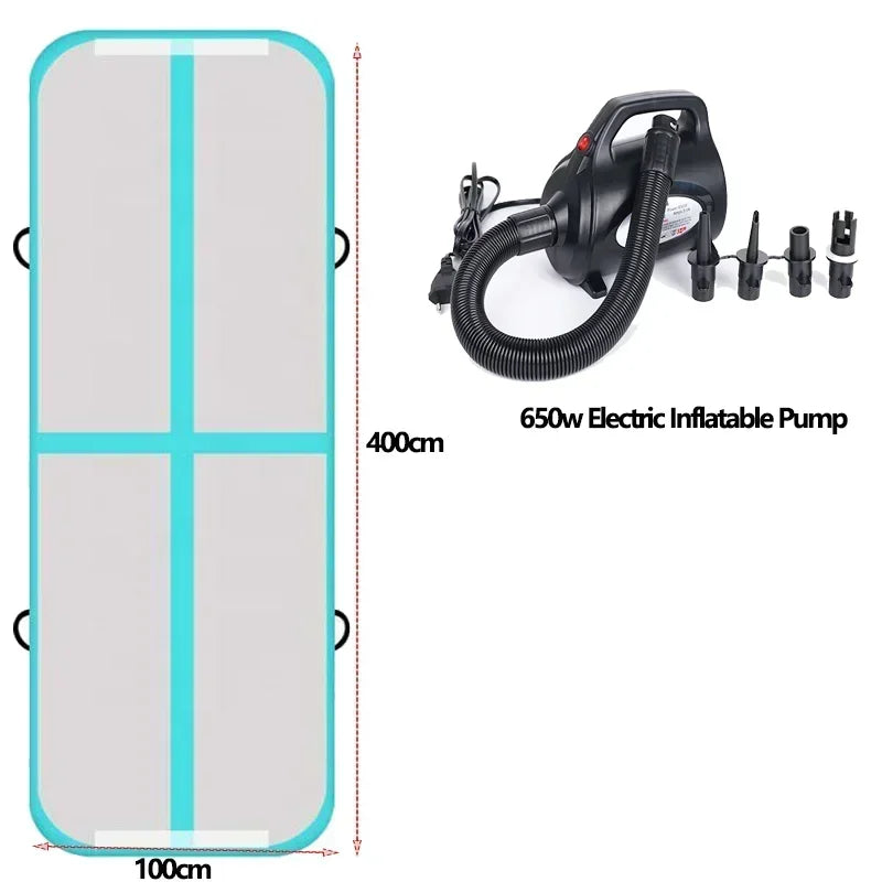 Inflatable Gymnastics Air Floor Mat 4m PVC with Pump