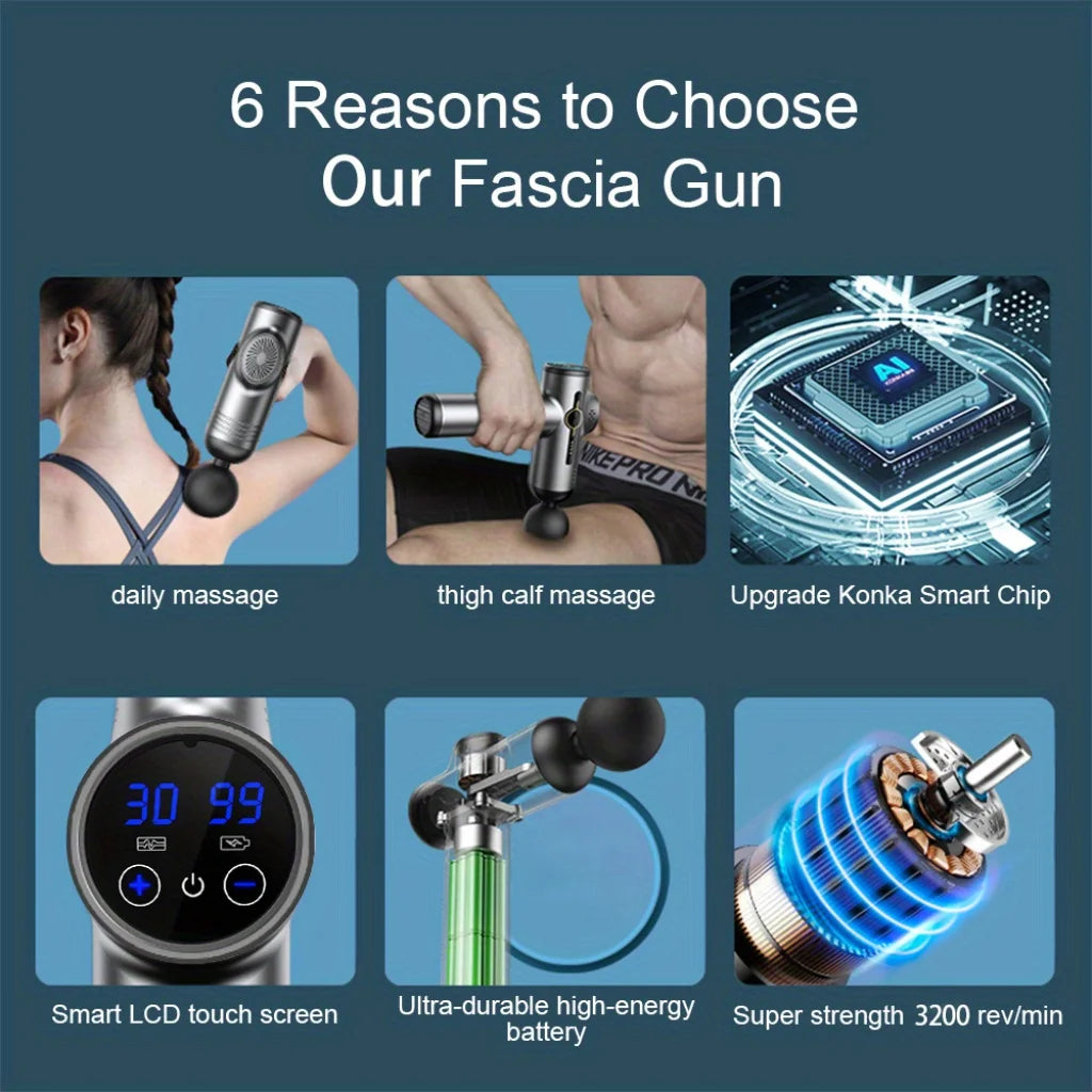 PAQIN JT88 99-Level Massage Gun Deep Muscle Relaxation Electric Fitness Equipment Noise Reduction