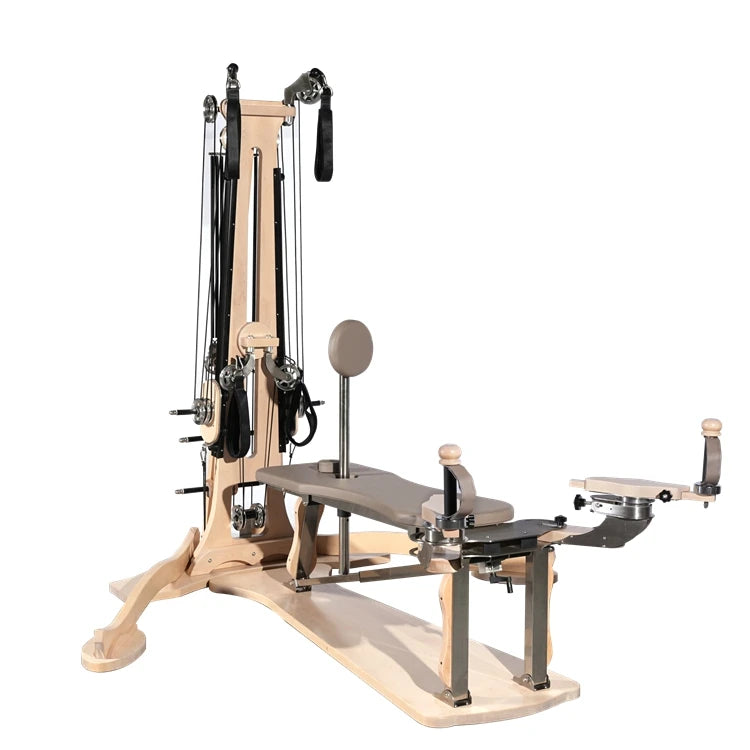 Pilates Tower Combination Machine Maple Wood Reformer