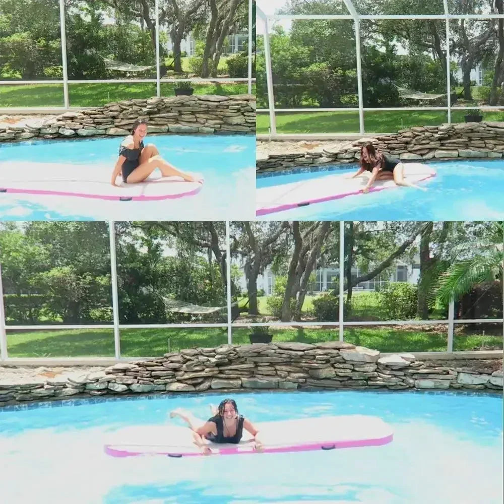 20cm Thick PVC Air Track Gymnastics Mat 8/9/10m Wear-Resistant Inflatable Tumbling Floor