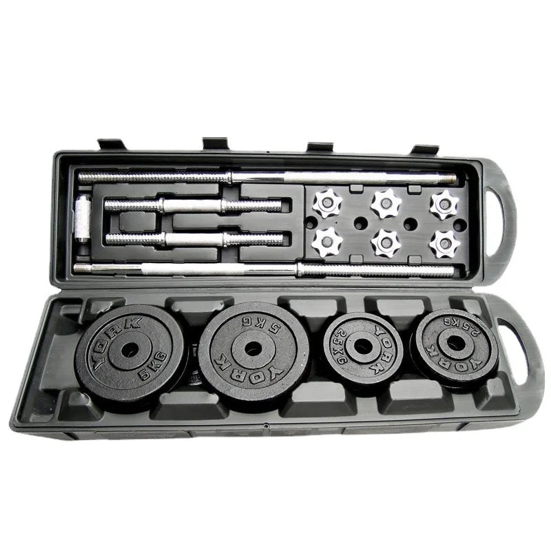 Cast Iron Dumbbell and Barbell Set 10kg 15kg Adjustable Fitness Weights Main image