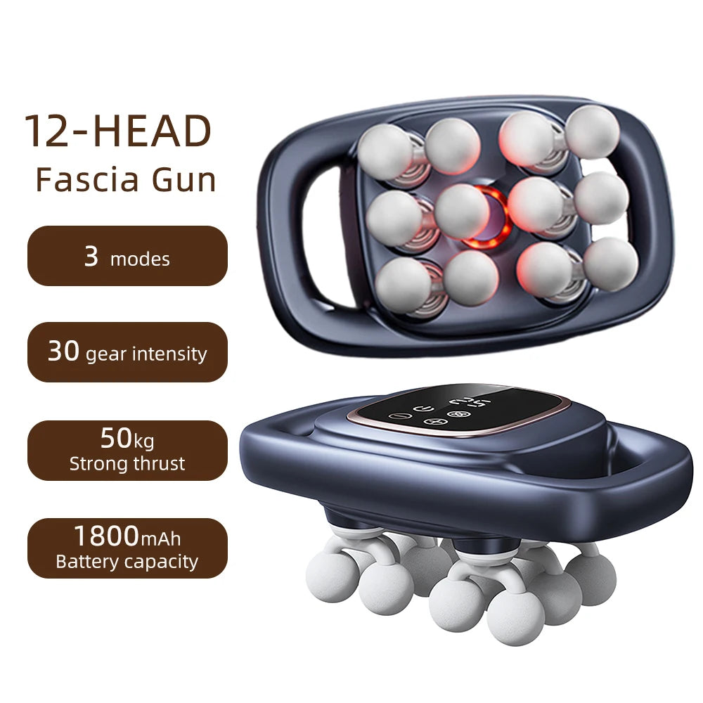 42-Heads Fascia Gun High-Frequency Vibration Body Massage Gun for Back Neck Shoulder Muscle