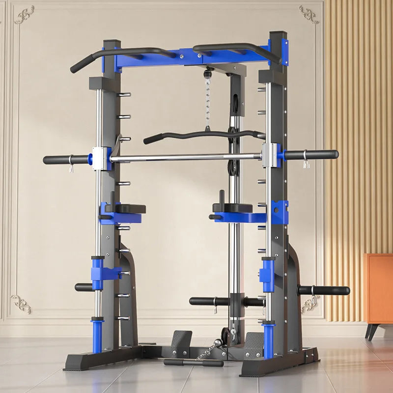 Multifunctional Smith Machine Cage with Squat Rack 300kg Capacity