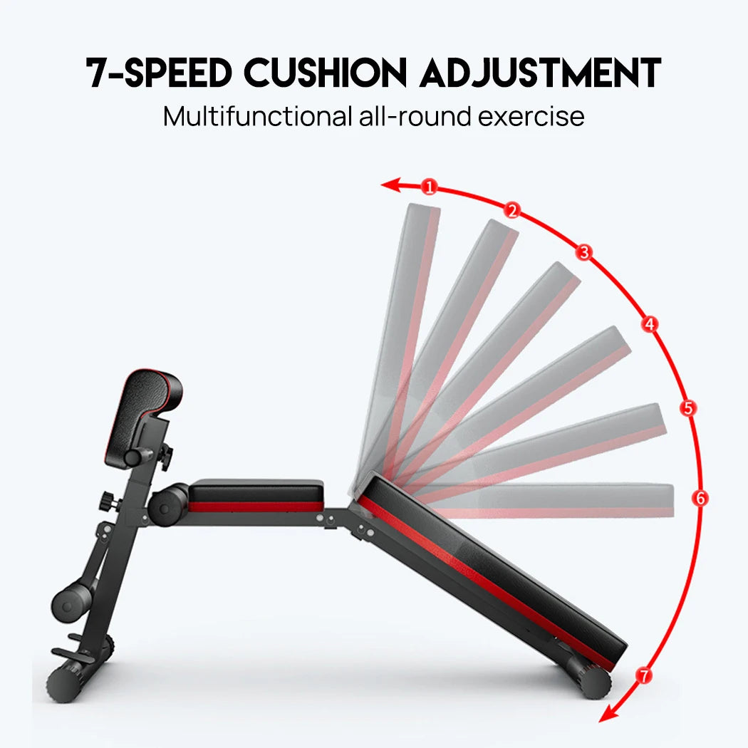 PORIYA ADKING Weight Bench Fitness Bench Press Squat Rack Adjustable Home Gym Equip Secondary image