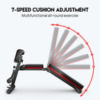 PORIYA ADKING Weight Bench Fitness Bench Press Squat Rack Adjustable Home Gym Equip