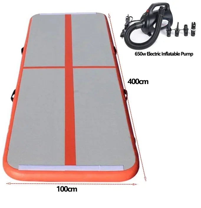 Inflatable Gymnastics Air Floor Mat 4m PVC with Pump