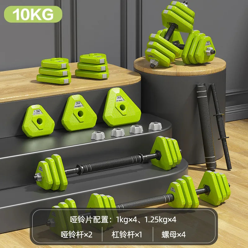 DUTRIEUX Adjustable Dumbbell Set 10kg 20/30/40 KG Rubber-Coated