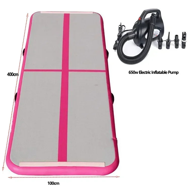 Inflatable Gymnastics Air Floor Mat 4m PVC with Pump