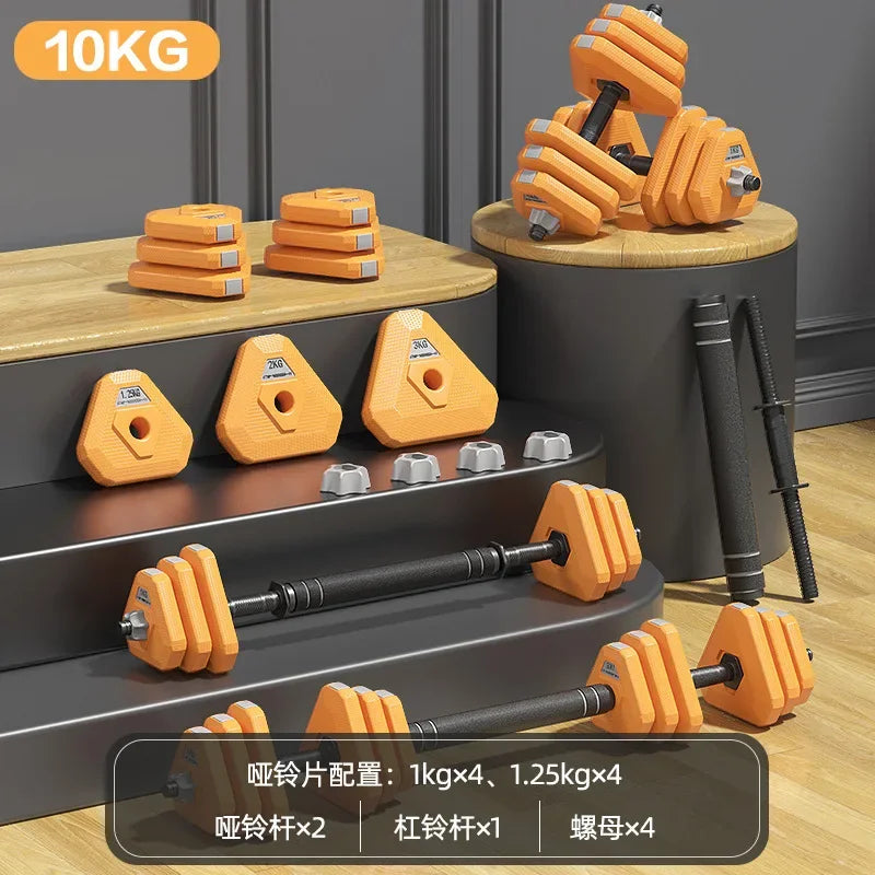DUTRIEUX Adjustable Dumbbell Set 10kg 20/30/40 KG Rubber-Coated