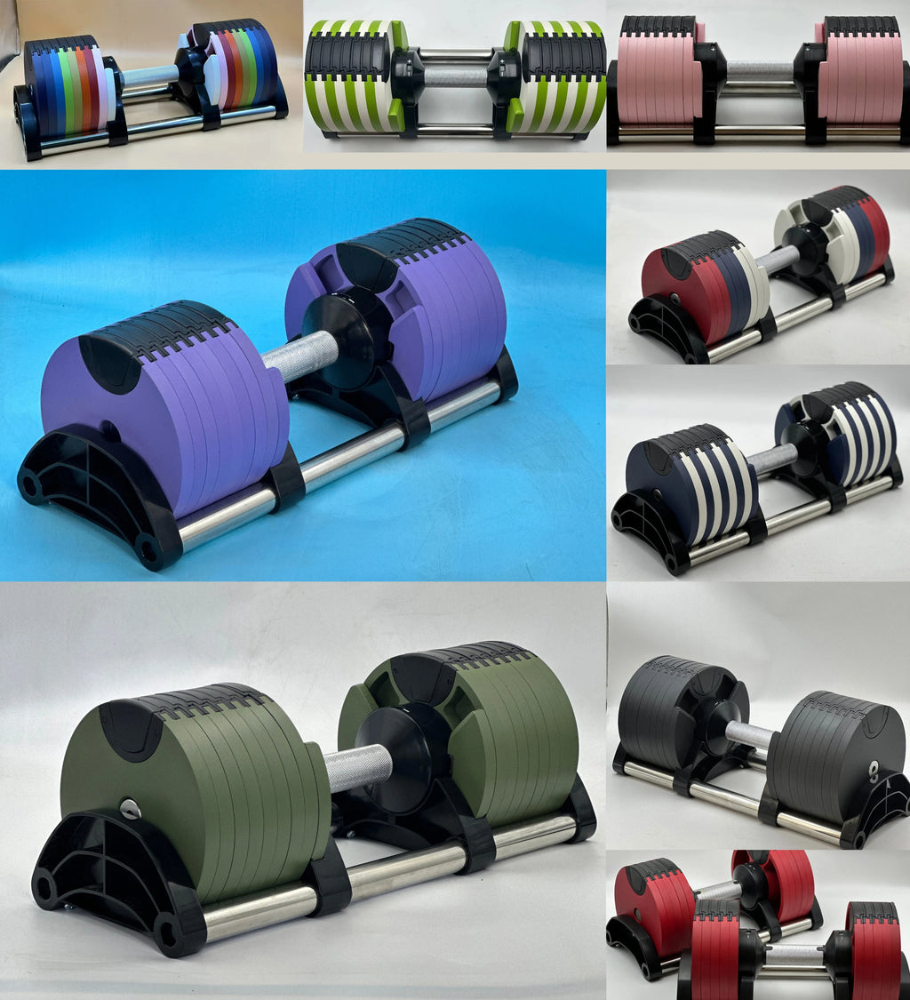 SANSHIKJ SSKJ-DB028 Adjustable Round Dumbbell Set 2kg Increment 36kg Black