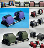 SANSHIKJ SSKJ-DB028 Adjustable Round Dumbbell Set 2kg Increment 36kg Black