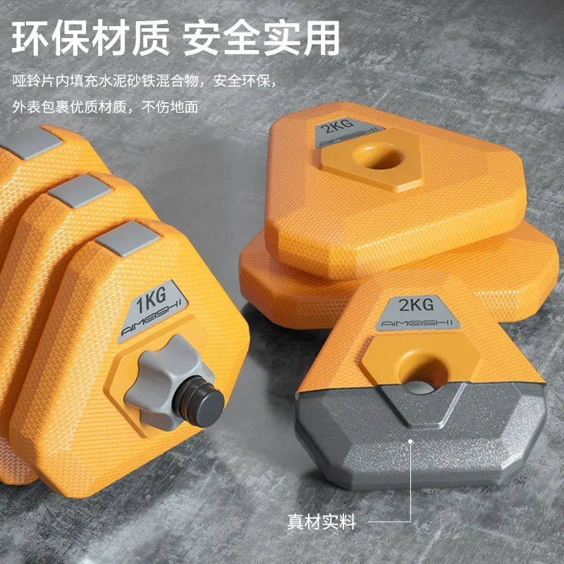 DUTRIEUX Adjustable Dumbbell Set 10kg 20/30/40 KG Rubber-Coated