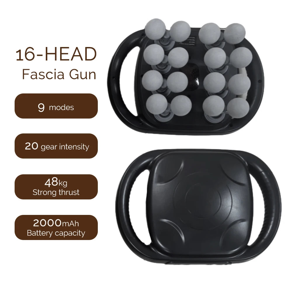 42-Heads Fascia Gun High-Frequency Vibration Body Massage Gun for Back Neck Shoulder Muscle