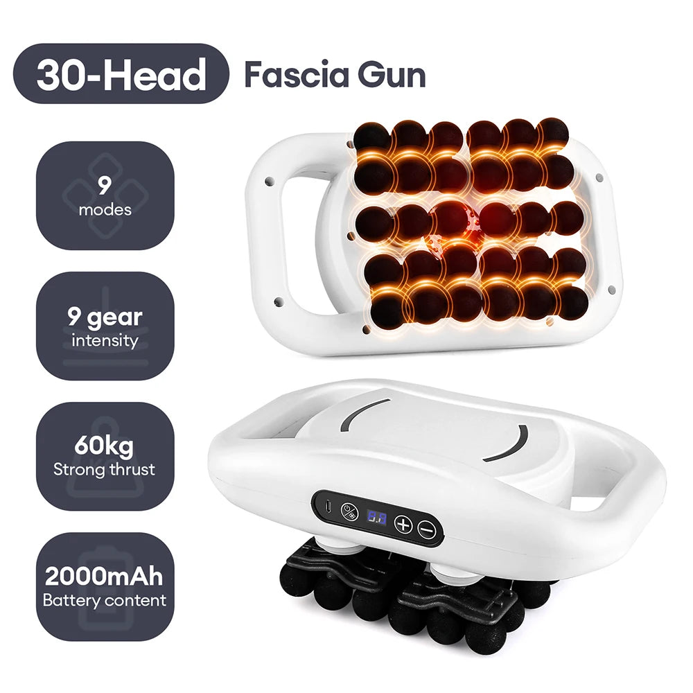 42-Heads Fascia Gun High-Frequency Vibration Body Massage Gun for Back Neck Shoulder Muscle