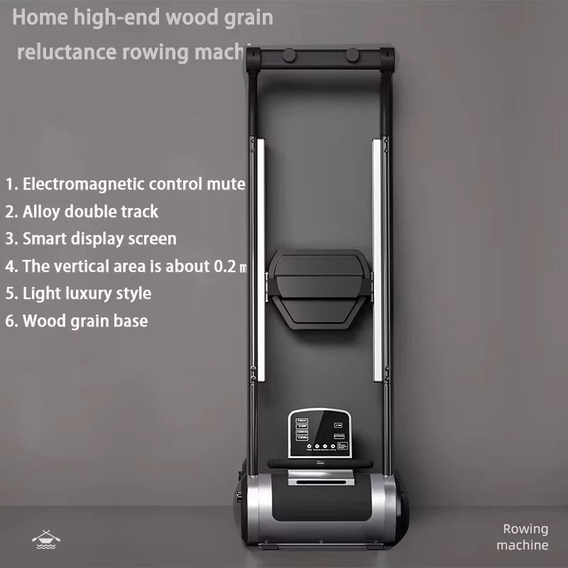 Magnetic Resistance Rowing Machine with Bluetooth Foldable Home Aerobics Rower