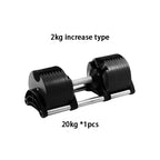 SANSHIKJ SSKJ-DB028 Adjustable Round Dumbbell Set 2kg Increment 36kg Black