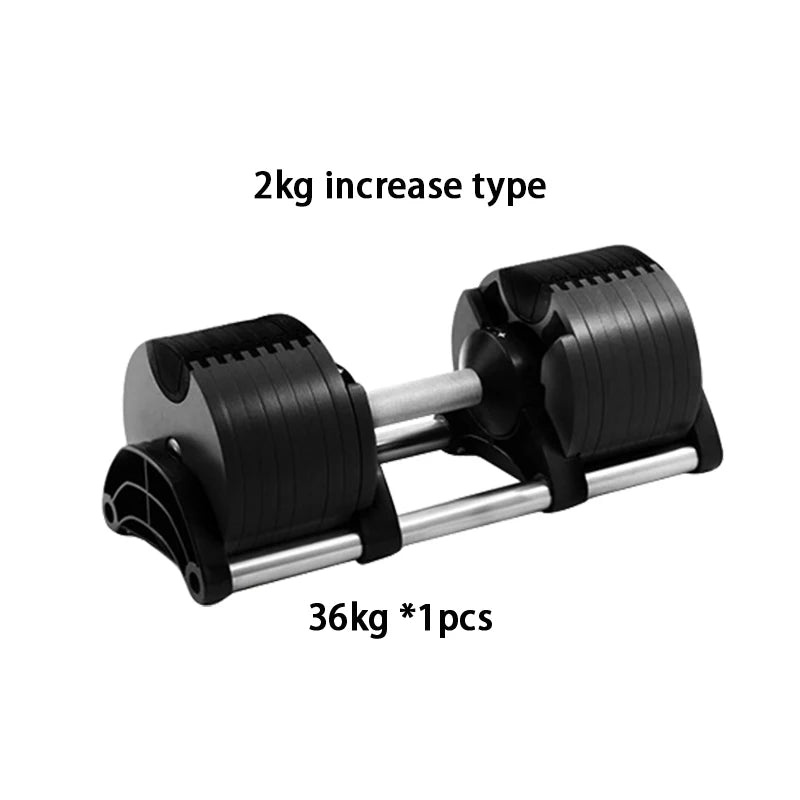 SANSHIKJ SSKJ-DB028 Adjustable Round Dumbbell Set 2kg Increment 36kg Black