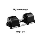 SANSHIKJ SSKJ-DB028 Adjustable Round Dumbbell Set 2kg Increment 36kg Black