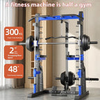 Multifunctional Smith Machine Cage with Squat Rack 300kg Capacity