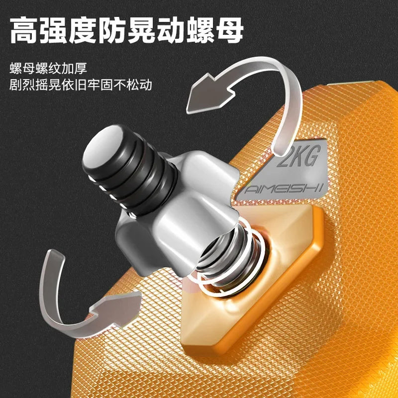 DUTRIEUX Adjustable Dumbbell Set 10kg 20/30/40 KG Rubber-Coated