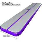 20cm Thick PVC Air Track Gymnastics Mat 8/9/10m Wear-Resistant Inflatable Tumbling Floor