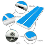 20cm Thick PVC Air Track Gymnastics Mat 8/9/10m Wear-Resistant Inflatable Tumbling Floor