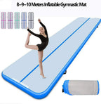 20cm Thick PVC Air Track Gymnastics Mat 8/9/10m Wear-Resistant Inflatable Tumbling Floor