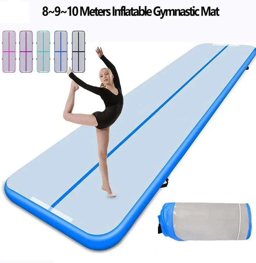 20cm Thick PVC Air Track Gymnastics Mat 8/9/10m Wear-Resistant Inflatable Tumbling Floor Main image