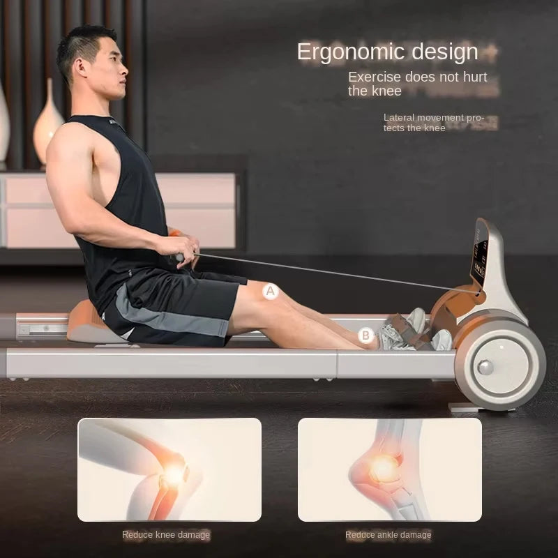 MIYAUP Foldable Magnetic Rowing Machine | Full Body Home Aerobics | Fat Burning & Core Strength