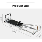 Foldable Pilates Reformer Steel Frame Yoga Fitness Equipment
