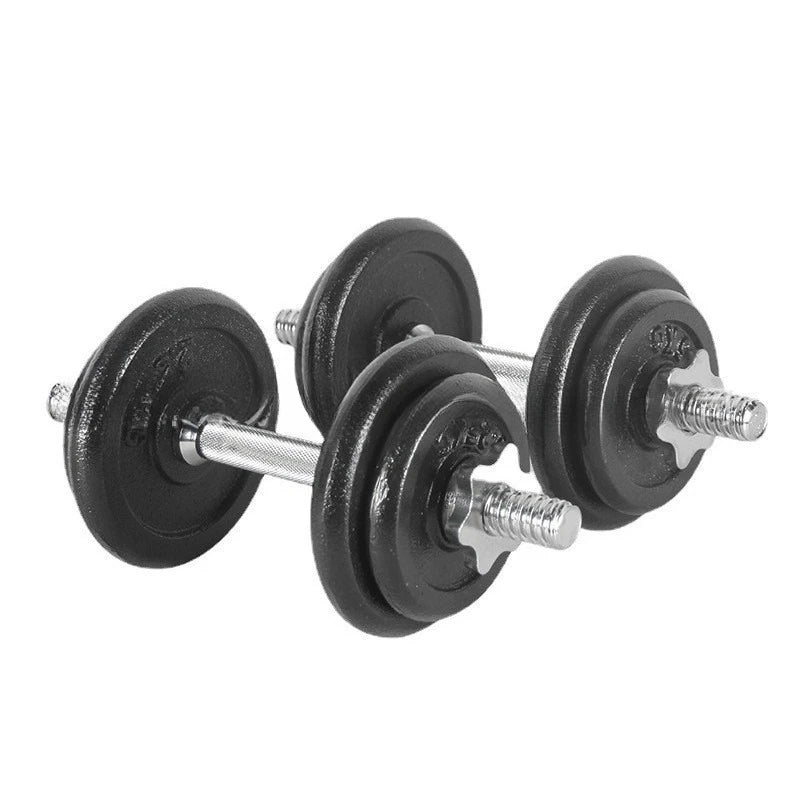 Cast Iron Dumbbell and Barbell Set 10kg 15kg Adjustable Fitness Weights