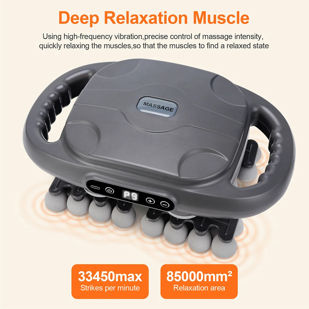 42-Heads Fascia Gun High-Frequency Vibration Body Massage Gun for Back Neck Shoulder Muscle