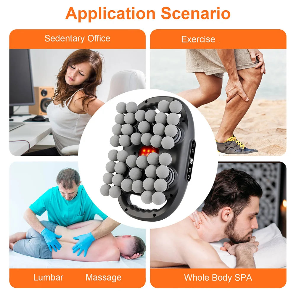 42-Heads Fascia Gun High-Frequency Vibration Body Massage Gun for Back Neck Shoulder Muscle
