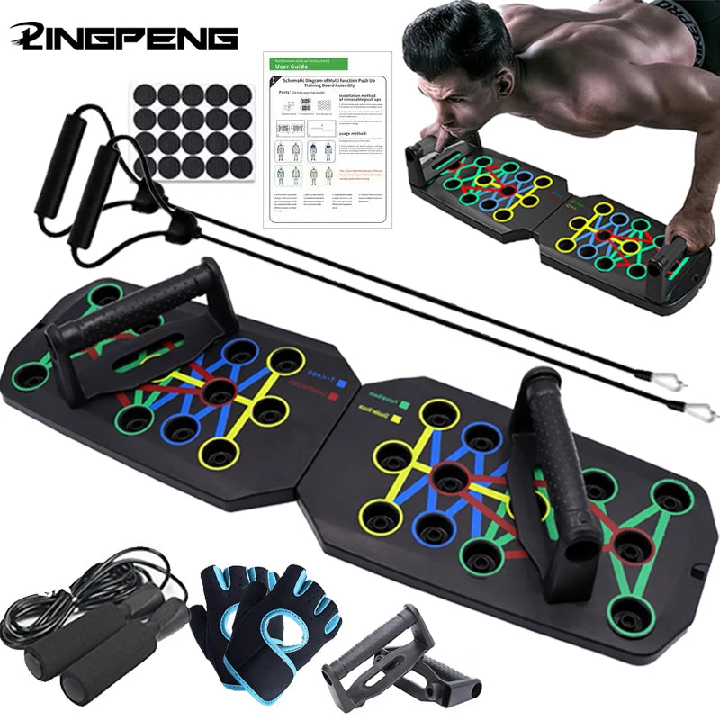 Multifunctional Push-Up Board Set | Portable Foldable Training Bar for Chest, Arms, Back & Core Secondary image
