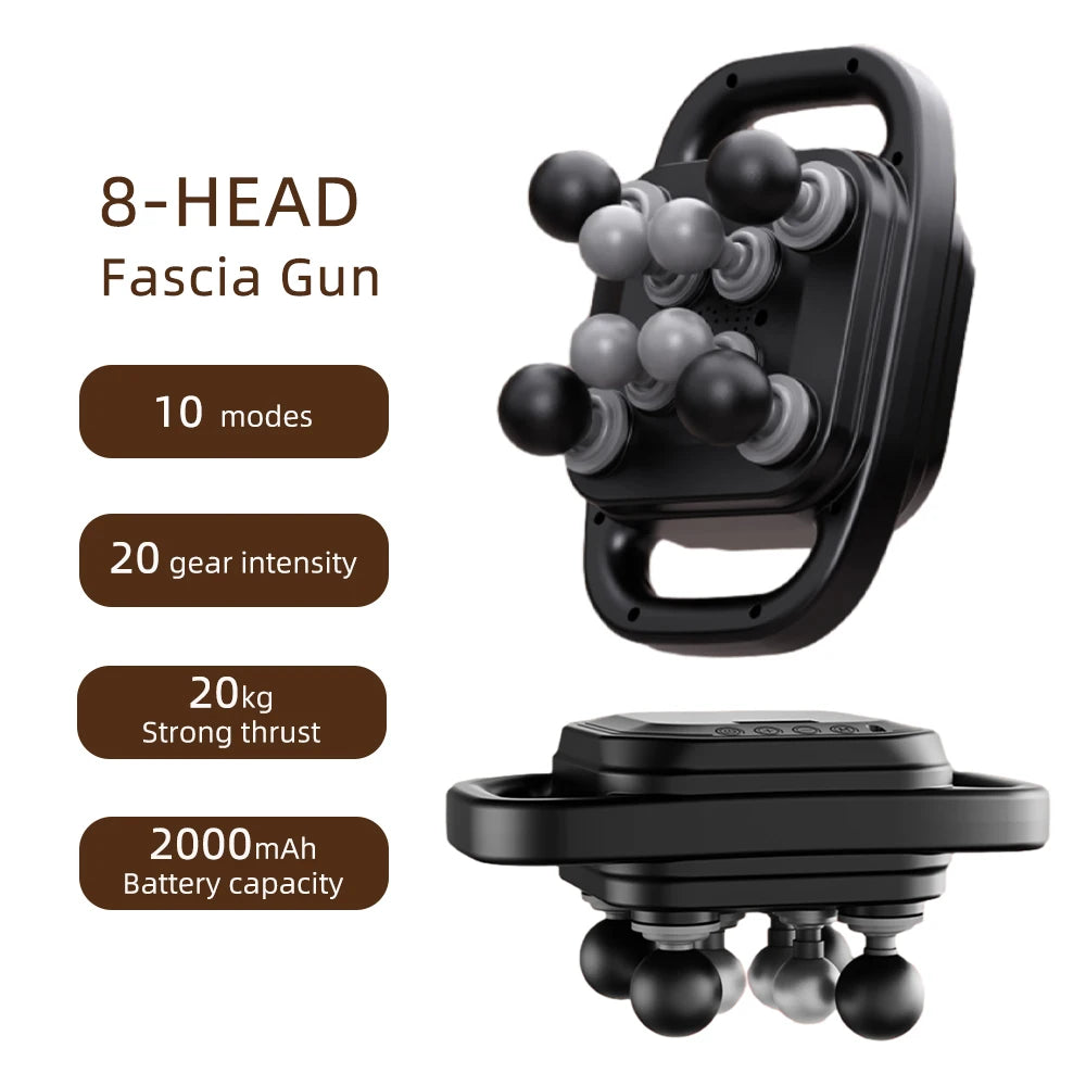 42-Heads Fascia Gun High-Frequency Vibration Body Massage Gun for Back Neck Shoulder Muscle